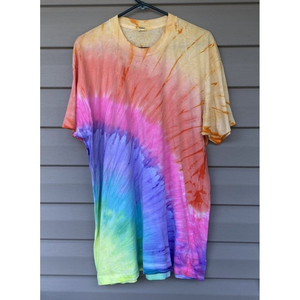Vintage Screen Stars Tie Dye T Shirt XXXL Colorful